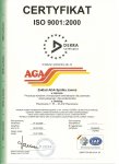 ISO 9001:2000 Produkcja wyrobów z kompozytów laminatowych dla przemysłu motoryzacyjnego i dla przeładunków
